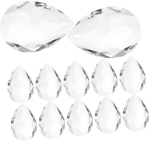 KOCKSHION 12st Kristall-kronleuchter Prisma Hängende Kristalle Für Fenster Zubehör Für Windspiele Fensterkristalle Deckenleuchten Pendelleuchte Sonnenfänger-kristalle Glas Transparent