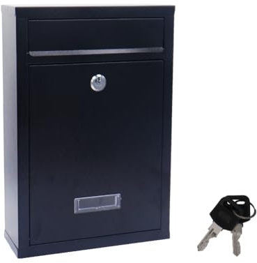 Wall Mounted Letter Box, Modern Mailbox for Home or Office, Secure Post Box with Lock & 2 Keys, Weather-Resistant, Easy Installation, Space-Saving Design, Durable & Stylish Solution for Mail Security