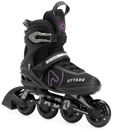 ATTABO Bricker Fitness Damenroller - Stabile, komfortable Freizeit- und Trainingsroller mit Aluminiumschiene, 80mm PU-Rädern, ABEC-7 Lagern und TPR-Bremse