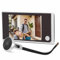 Qukaim Cámara de control de acceso digital - Cámara de mirada inalámbrica LCD de 3.5 pulgadas, gran angular de 120°, fácil de instalar en 3 minutos, visor de seguridad alimentado por batería para