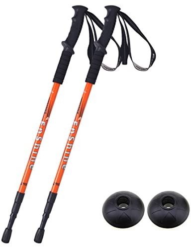 2 X Hikehobby® Antishock With Handle Trekking Walking Hiking Stick Pole (orange)