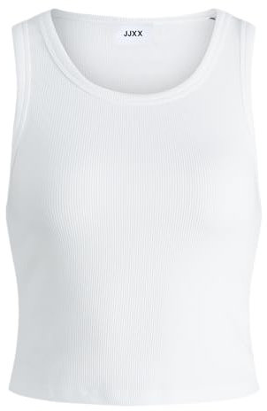 JACK & JONES Damen Jjxx Jxfallon Sl Rib Tank Top Noos T-Shirt, Weiß, M EU