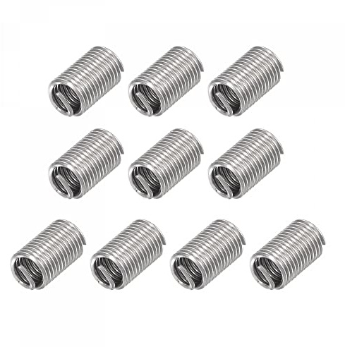 uxcell Wire Thread Inserts 3/8-16 UNC 2.5D 304 Stainless Steel Helical Type Coiled Wire Screw Repair Threaded Sleeve Steel Sheath 10pcs