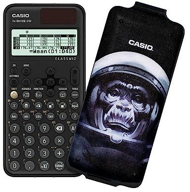 Casio FX-991DE CW ClassWiz - Calculadora científica técnica con Art-Case Space Monkey, menú alemán (edición Limitada)