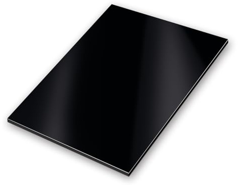 iSecur I Panel compuesto de aluminio negro I letrero de aluminio resistente a la intemperie I para modelismo Señalización de construcción de feriasI serigrafía de bricolaje 30 x 40 cm I az132
