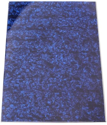 Ogdni Guitar Pickguard Blank Material, 17.3x11.4 IN Pick Guard DIY Sheet Scratch Plate Backplate for Strat Tele Electric Guitar Jazz P Bass 29x44cm (Blue Pearl)