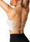 Crewhpo Sportbh Cross Back Damen Sport-BHS Ohne Bügel Gepolstert Fitness Bustier Push Up Mit Polstern Nahtlose Sportunterwäsche für Yoga Fitness Pilates Gym Weiß S