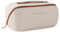 TTPSRY Große Kapazität Kosmetiktasche Tragbare Reise Make Up Tasche wasserdichte PU Leder Schminktasche oder Kulturbeutel Waschtasche Damen(Braun weiß)