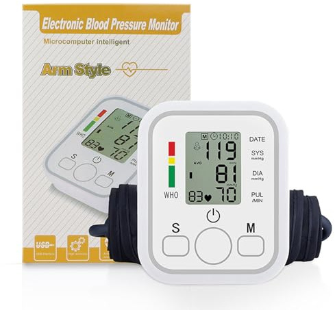 Medical Tensiómetro de Brazo digital, medición precisa de la presión arterial y el pulso, validado clinicamente Digital Detección de Arritmia Memorias