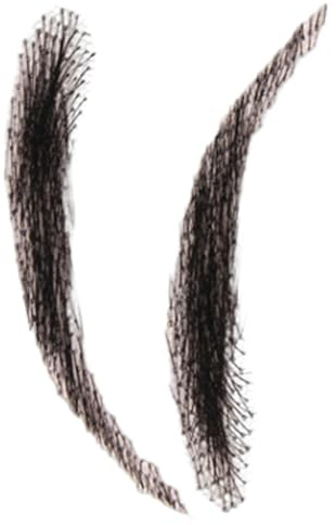 Human Hair False ögonbrynen - Riktigt hår naturfibrer | Återanvändbara | falska ögonbrynen med förformad båge | Används för vardagsmink, kostymdesign, teatermakeup, professionell skönhetsanvändnin