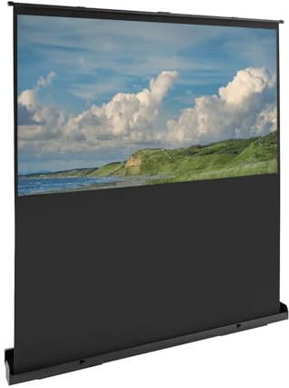 Écran de projection portable de 80 - 16:9 - Avec cadre en aluminium - Écran de projection en fibre de verre blanche 4K/8K - Hauteur réglable de 100 à 200 cm - Avec sac de transport pour l'intérieur