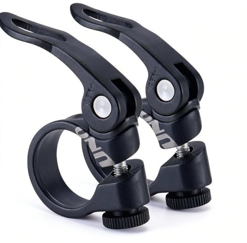 CYSKY 2 Pièces Collier de Selle pour Vélo 28,6mm 31,8mm 34,9mm en Alliage Aluminium Collier de Serrage Tige de Selle Dégagement Rapide (34,9mm 2pièces)