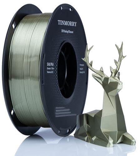 Silk PLA Filament 1.75mm, TINMORRY 3D Drucker Filament, 1 kg, 1 Spule, Silk Bronze