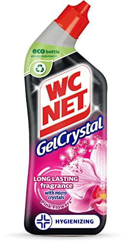 WC Net - Gelcrystal Pink Flowers, Limpiador Quitamanchas Para Inodoro, Antical e Higienizante Para WC, 750 ml