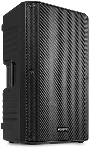 Vonyx VSA12 - Aktivlautsprecher, 800 Watt PA Anlage, PA Lautsprecher Aktiv mit 12 Zoll Subwoofer, Bi-Amp, Mikrofon-Input, Equalizer, Gitarreneingang, PA Boxen für Gitarristen, Sänger