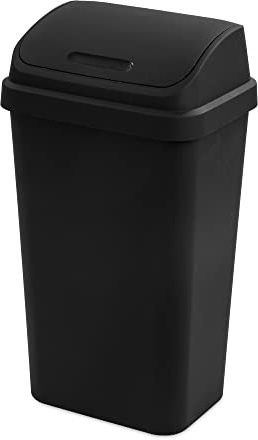 Sterilite Wastebasket SWINGTOP BLK 13GA 10899004