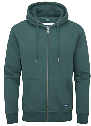 Charles Wilson Men's Full Zip Midweight Hoody (M, Dark Green (0822))