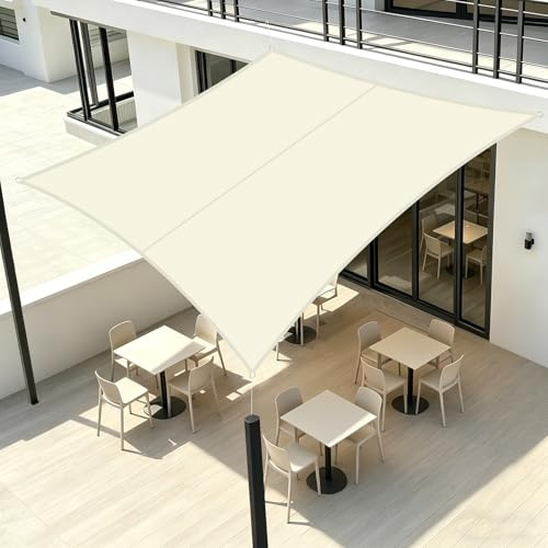 LOVE STORY Toldo Vela Rectangular 2x3m,Protección UV para Exterior Patio