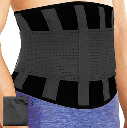 MUNSKT Faja Lumbar cinturón de apoyo lumbar para Hombre y Mujer ，Dolor Espalda con Soporte Cinturón Protector de los Lumbares en Actividades Deportivas