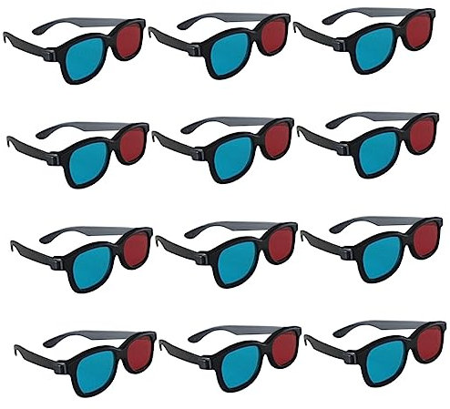 Angoily Stereoskopische 3D-Brille Von Red 3D Glasses Gaming für Unterwegs für alle Altersgruppen