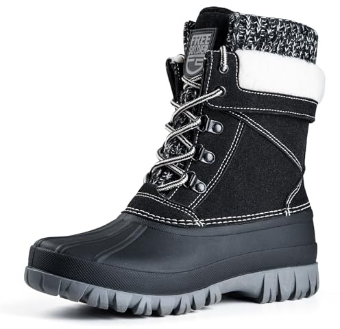 FREE SOLDIER Femme Zhuoma Bottes de Neige, Noir, 39 EU