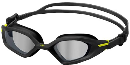 Aqua Speed Cyclone Schwimmbrille | Training & Wettkampf | Verspiegelt, Antibeschlag | Verstellbares Band | Mikrofaser | Cyclone 07 Gelb Schwarz
