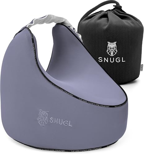SNUGL cuscino per ginocchia in memory foam – cuscino ortopedico anti-sciatica per dormire di lato | supporto per gambe e schiena con fascia regolabile e federa traspirante rinfrescante (grigio)