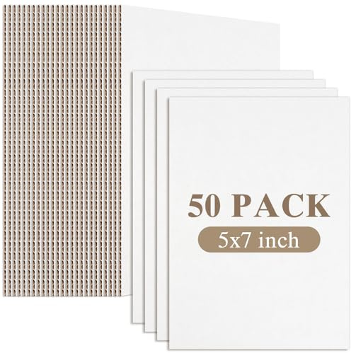 Golden State Art 50 Pack 5x7 Inch Corrugated Cardboard Sheets
