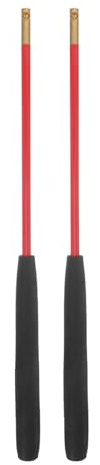 SUPVOX Bastoni Diabolo Professionali Antiscivolo Manico Saldo, Bastoncini Giocoleria in Fibra Vetro 44,5 Cm Fori per Acrobazie, Set 1 Paio per Fitness e Gioco Quotidiano
