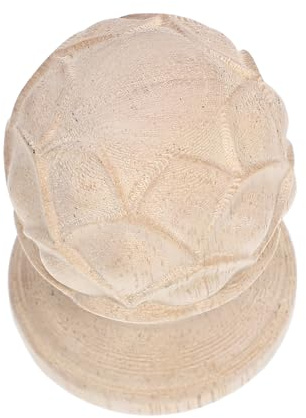 Milisten Remate de Madera Tallado Piña para Decoración Interior, Poste Decorativo 4x6 Cm, Accesorio Multiusos para Barras de Cortina y Escaleras, Estilo Europeo Vintage, Decoración Remate