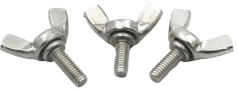 M3 304 rostfritt stål for hand åtdragning av vingskruvar 6-50 mm paket med 10(12mm)