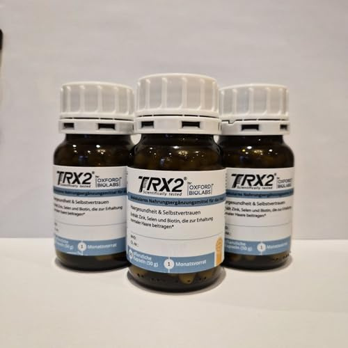 TRX2 Hair Capsules for Men and Women - Biotin & Selenium & Zink - Vegetarian - 3 Month Supply