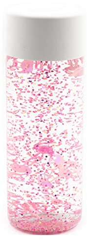 L'atelier gigogne Bouteille sensorielle Flamants Roses- favorise l'éveil-facilite l'endormissement-développe l’Attention, l’Imagination et l’Observation dès 18 Mois
