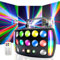 Luce da discoteca Derby Luce per feste DMX 512 DJ attivata dal suono con a distanza palco a LED RGBW per Club Bar Home Party