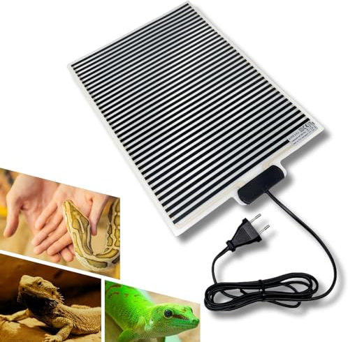 ALPER Made in Italy Heizmatte Terrarium 41x28cm, Terrarium Heizung Wärmematte Reptilien Pflanzen, Terrarien Heizmatten Elektrisch 230V, 24W