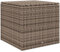Outsunny Baule da Esterno in Rattan PE, Acciaio e tessuto Oxford, Panca Contenitore con Fodera Interna e Barra Pneumatica, 75x75x70 cm, Nero e color Sabbia