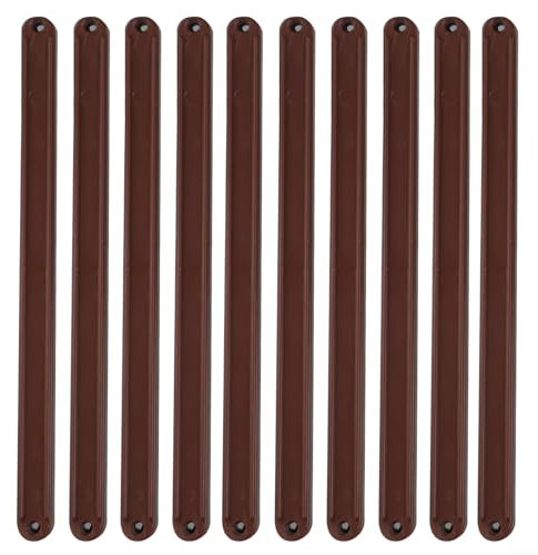 10 guías de plástico para cajones, de repuesto, guías de plástico ligero, guías de cajón de fácil instalación (marrón-298 mm)
