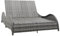 SDWEHO7 Balkonmöbel Outdoor Doppel Loungebett Gartensofa Rattan Sofa mit Schlaffunktion, Balkon Lounge Sofa Sonnenliege Gartenliege Entspannungsliege, Poly Rattan Anthrazit