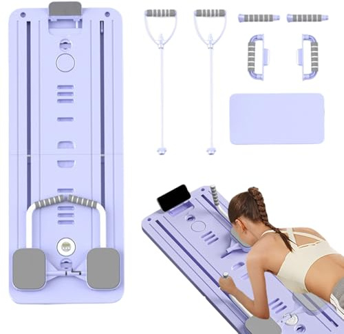 Juego de reformador de pilates, máquina de entrenamiento abdominal, máquina de pilates, equipo de entrenamiento plegable, entrenamiento de fuerza, accesorios de gimnasio en casa, entrenador básico