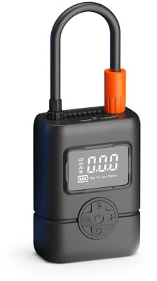 MAPASU Cordless Tyre Inflator 150PSI – Portable Electric Air Compressor, Auto Shutoff Car Tyre Pump with LED Light – Mini Tyre Inflator for Car, Motorbike, Bike