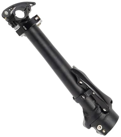 Helilyco Regolabile Pieghevole per Manubrio Della Bicicletta Riser 28.6mm Bici Elettriche, Lega di Alluminio Attacco Anteriore con Regolazione Altezza, 270mm, Nero