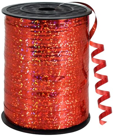 500 Meter Rot Ballonband Geschenkband Geschenkverpackung für Party Festival Art Craft Dekor Florist Blumen Weihnachten Dekoration