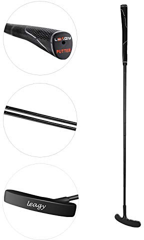 LEAGY Zeitloser klassischer Golf-Putter, 88,9 cm Länge, Putt Putt Style Zwei-Wege-Kopf und Premium-Gummigriff für Männer und Frauen für Rechts- oder Linkshänder (Schwarz)