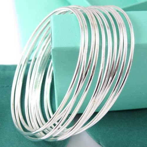 Sdouefos Classic 10pcs Lots Wholesale 925 Silver Winsome Bracelet Cuff Bangle
