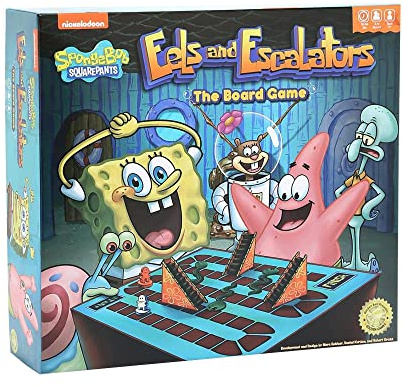 Nickelodeon Spongebob Schwammkopf Aale und Rolltreppen Brettspiel für 6 Spieler, ab 6 Jahren
