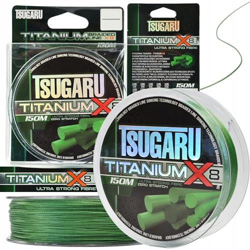 Fil de pêche tressé 150 m Titanium X8 0,08 mm 14,2 kg