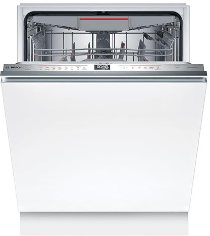 Bosch SMH6ECX12E Serie 6, Einbau-Geschirrspüler komplett versenkbar, Scharniere Sliding, Home Connect, Extra Clean Zone: Intensive Reinigung für hartnäckige Verschmutzungen, Status Light, 60 cm