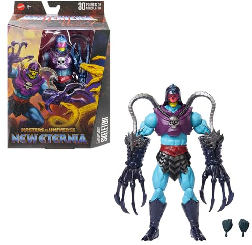 Masters of The Universe Masterverse Terror Claws Skeletor-Actionfigur, 30 Bewegungspunkte, ca. 18 cm großes Motu-Spielzeug, Deluxe-Design und übergroße Kampfhände, JBP81