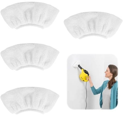 Yuqilin Kärcher Dampfreiniger Ersatztücher,4 Stück Tuchset Kompatibel für Kärcher Ersatzbezug Tücher für Handdampfreiniger, für Kärcher Dampfreiniger Easyfix SC 2,SC 3,SC 4,SC 5