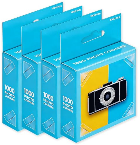 Lwezgi 2000 esquinas de fotos autoadhesivas, transparentes, para fotos, álbumes, álbumes de recortes, manualidades, álbumes de fotos, accesorios para álbum de fotos